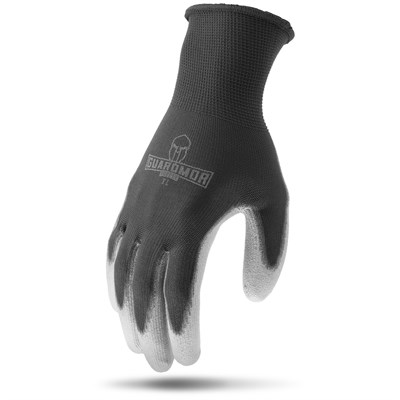 GLOVES NITRILE PALM LRG Black, 13g Poly Knit